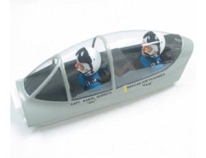 FMS Mini T-28D V2 Grey Whole Canopy Part With Twin Pilot Figure