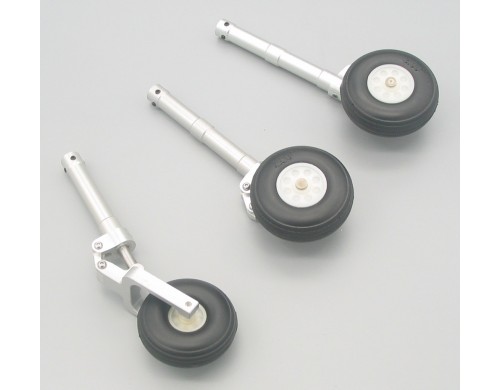 RC Jet Plane 90mm Long 4 Wheeled Main Oleo Struts Landing Gear 2" PU Wheel